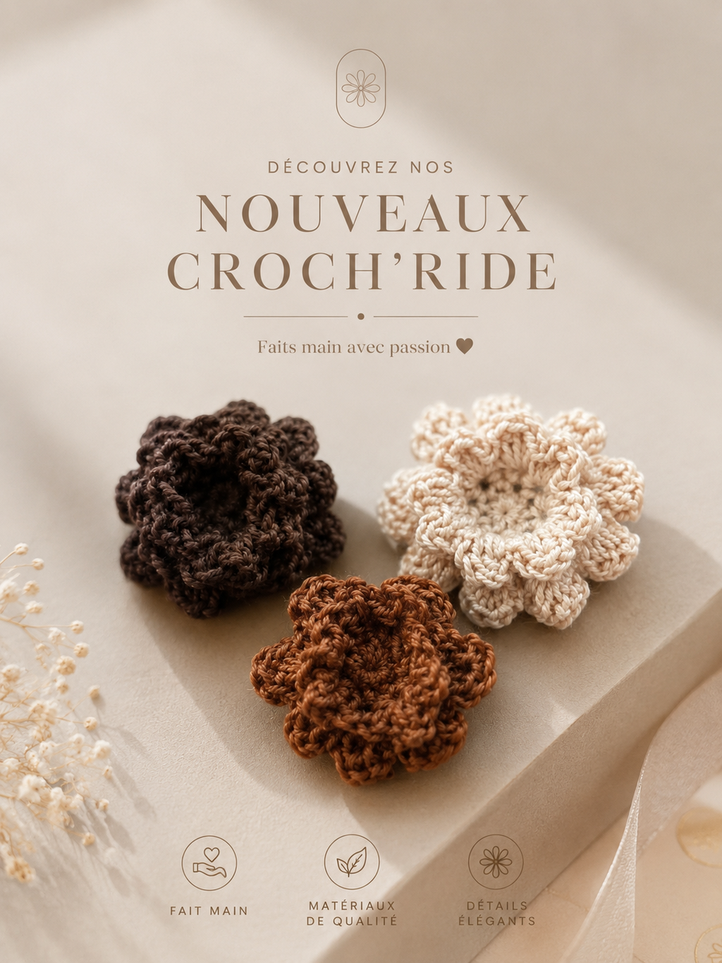 Collection Signature Flora – Lot de 3 Croch'Ride interchangeables