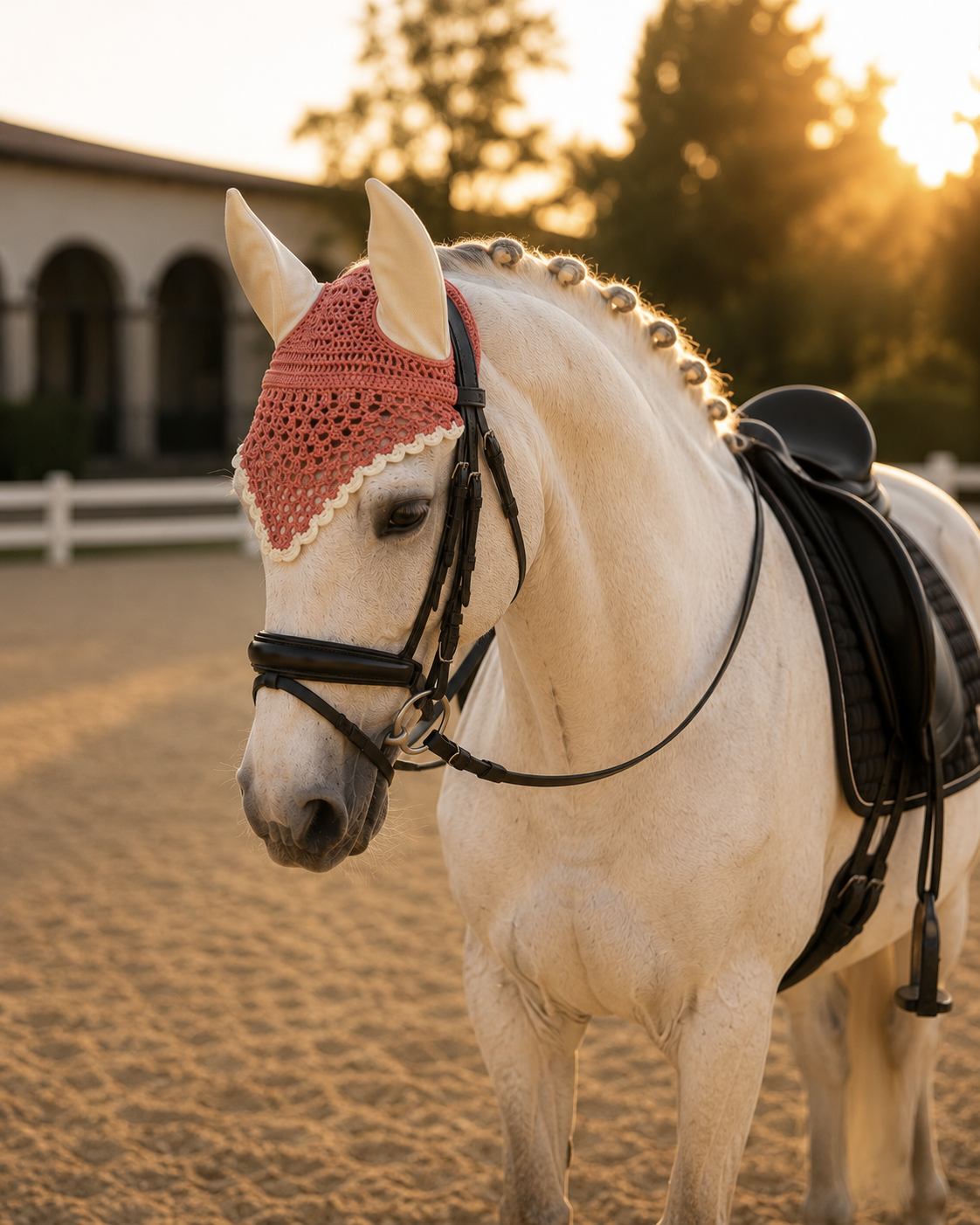 Bonnet Victoria - Rose et Beige - Dernier exemplaire