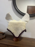 Bonnet Victoria - Couleur Ecru et Aubergine